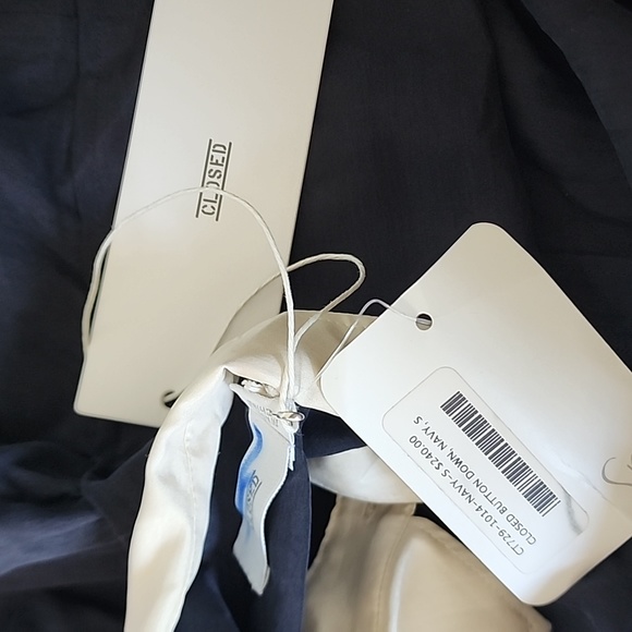 Closed Navy Silk Blouse - Picture 9 of 9